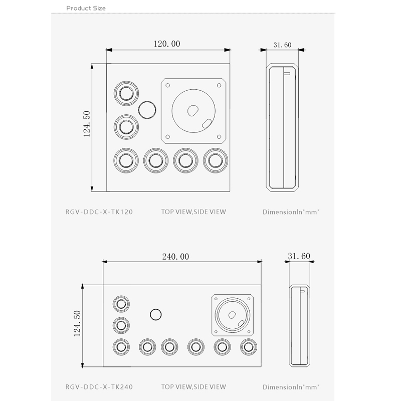 Bykski RGV-DDC-X-TK120/240 / A - огляд і ціна Distro Plate Ddc Pump Combo